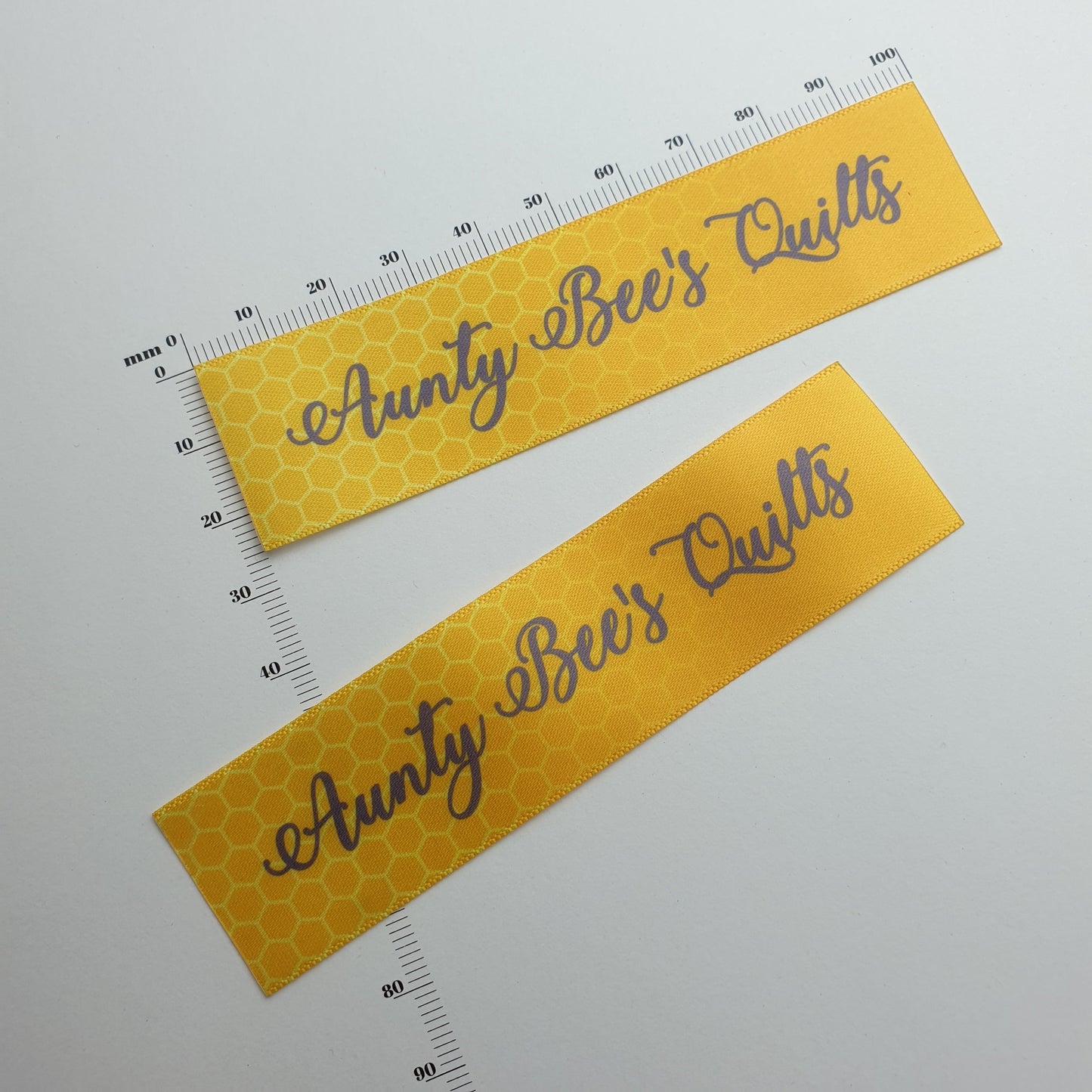 #14WS - STRAIGHT CUT SEW-ON-FLAT SATIN LABELS