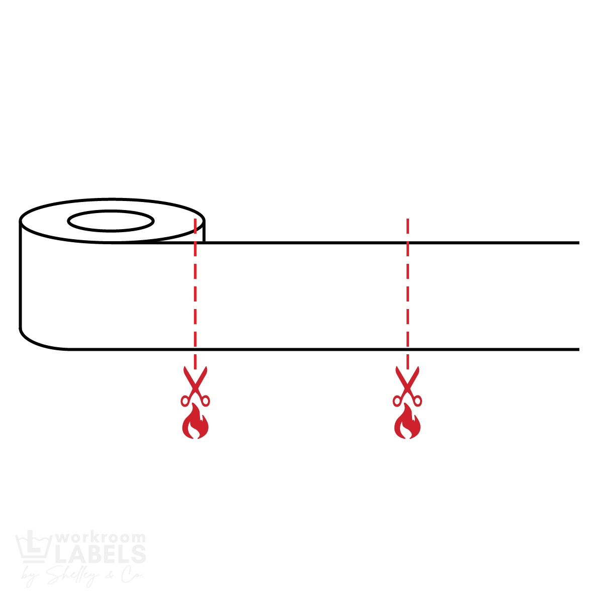 SEW-ON-FLAT STRAIGHT CUT LABELS