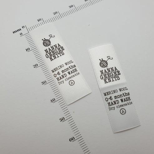 White Satin / 15mm / SHORT - Up to 44mm per label (max 22mm folded height)