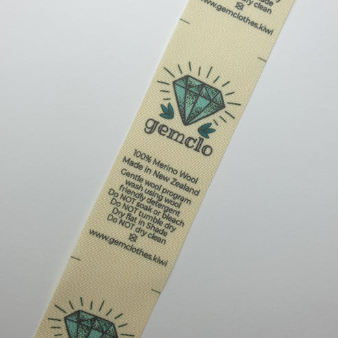 Unbleached polyester/cotton / 32mm / REGULAR - Between 45-84mm per label (23-42mm folded height)
