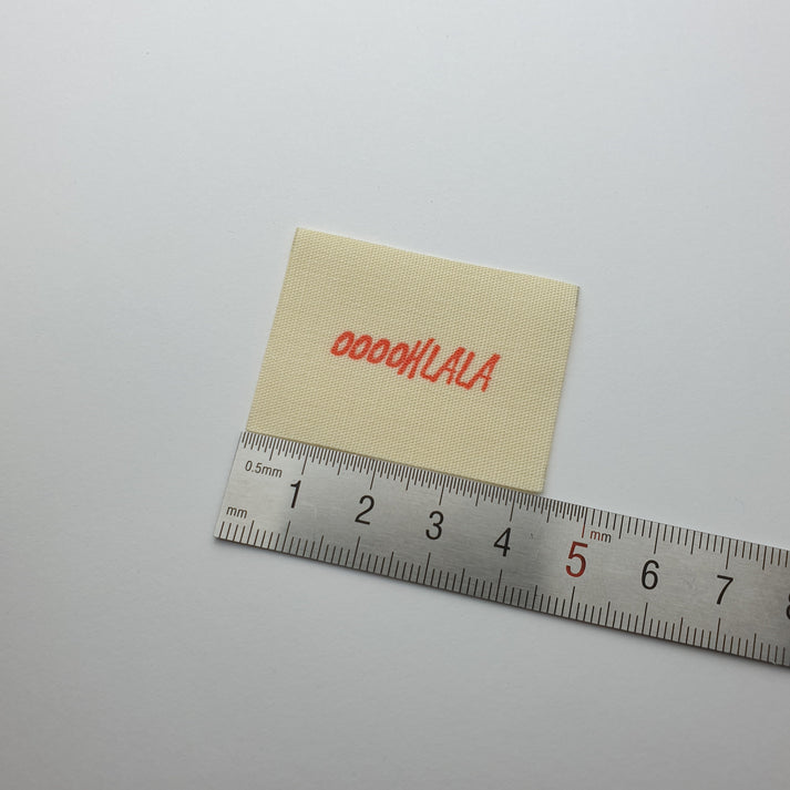Unbleached polyester/cotton / 32mm / SHORT - Up to 44mm length per label