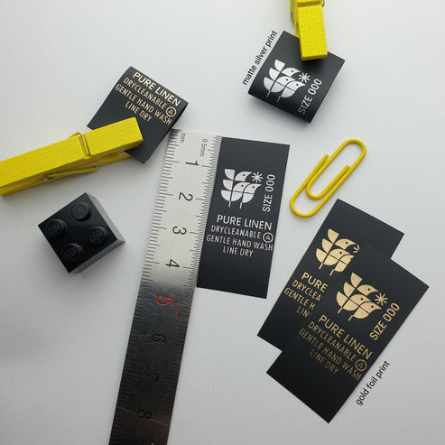 Black Polytape / 20mm / SHORT - Up to 44mm per label (max 22mm folded height)