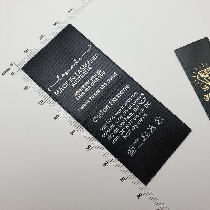 Black Satin / 32mm / REGULAR - Between 45-84mm label (23-42mm folded height)