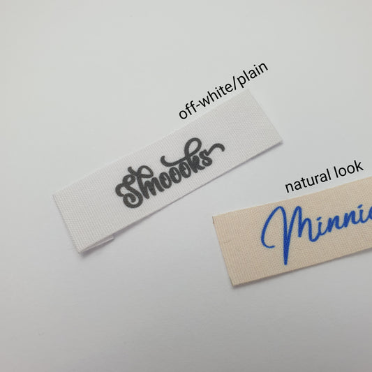 #16PWP - FAUX-COTTON ENDFOLD LABELS