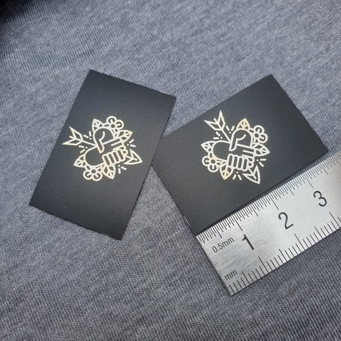 Black Polytape / 25mm / SHORT - Up to 44mm per label