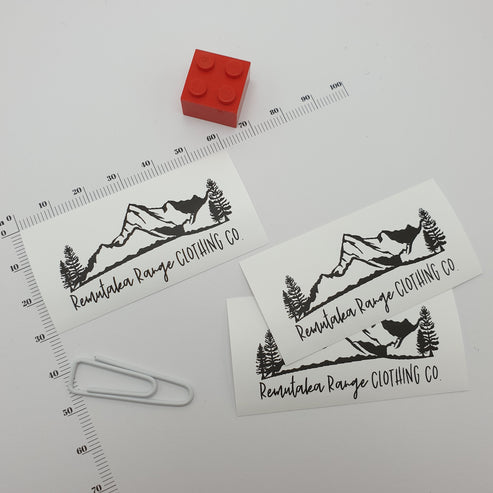 #12 - SEMI-PERMANENT PRINTED POLYESTER TAPE STRAIGHT CUT SEW-ON-FLAT LABELS