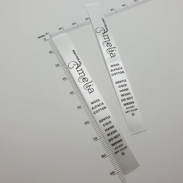White Satin / 10mm / XL - Between 85-120mm per label (43-60mm folded height)